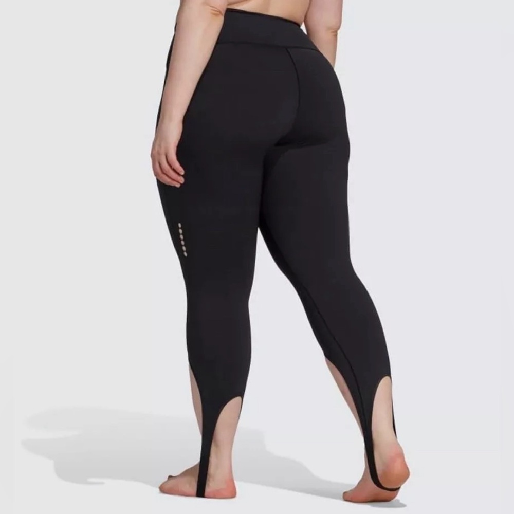 Adidas Collective Power Yoga Studio Black Leggings Stirrups Womens Plus Size 2X